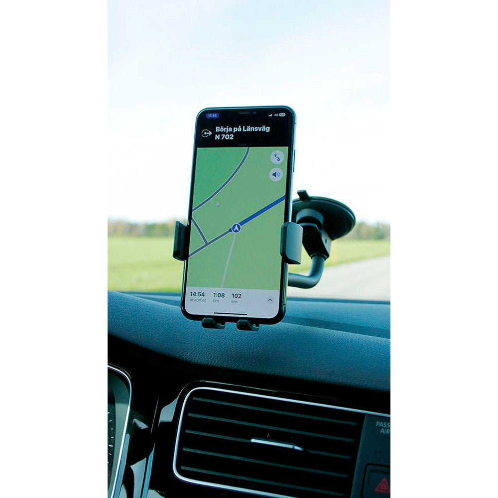 Smartline Universal Phone Holder - Hållare för Bil - Max Mobile: 65 - 90mm - Svart