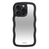 Holdit iPhone 15 Pro Wavy Skal - Black / Mirror