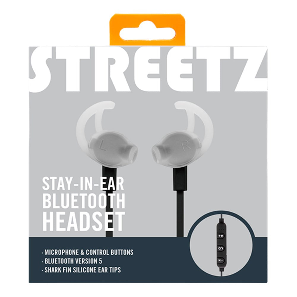 Streetz Trådløse Bluetooth Sport Stay In-Ear Headset - Sort