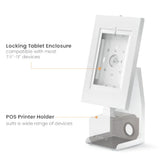 Tablet Holder för Bord med hållare för POS-skrivare Deltaco - Vit