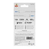 X2O Longlife 100W USB-C till USB-C Kabel - 1m - Vit