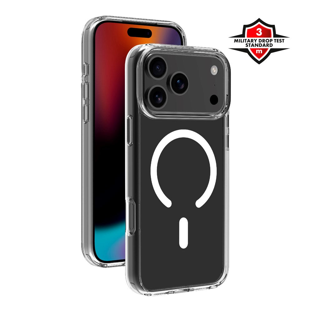 X2O iPhone 17 Pro Max Mag Clear Skal - MagSafe Kompatibel - Genomskinlig