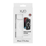 X2O iPhone 17 Pro Max Mag Clear Skal - MagSafe Kompatibel - Genomskinlig