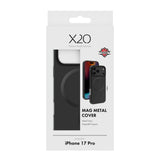 X2O iPhone 17 Pro Mag Metal Skal - MagSafe Kompatibel - Svart