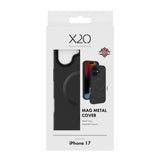 X2O iPhone 17 Mag Metal Skal - MagSafe Kompatibel - Svart