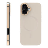 X2O iPhone 17 Mag Metal Skal - MagSafe Kompatibel - Beige / Guld