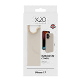X2O iPhone 17 Mag Metal Skal - MagSafe Kompatibel - Beige / Guld