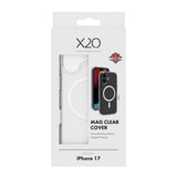 X2O iPhone 17 Mag Clear Skal - MagSafe Kompatibel - Genomskinlig