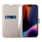 X2O iPhone 17 Classic Wallet Fodral - Korthållare & Stativfunktion - Beige