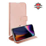 X2O iPhone 17 Classic Wallet Fodral - Korthållare & Stativfunktion - Rose Gold