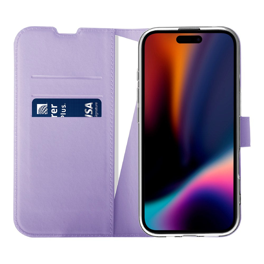 X2O iPhone 17 Classic Wallet Fodral - Korthållare & Stativfunktion - Lila
