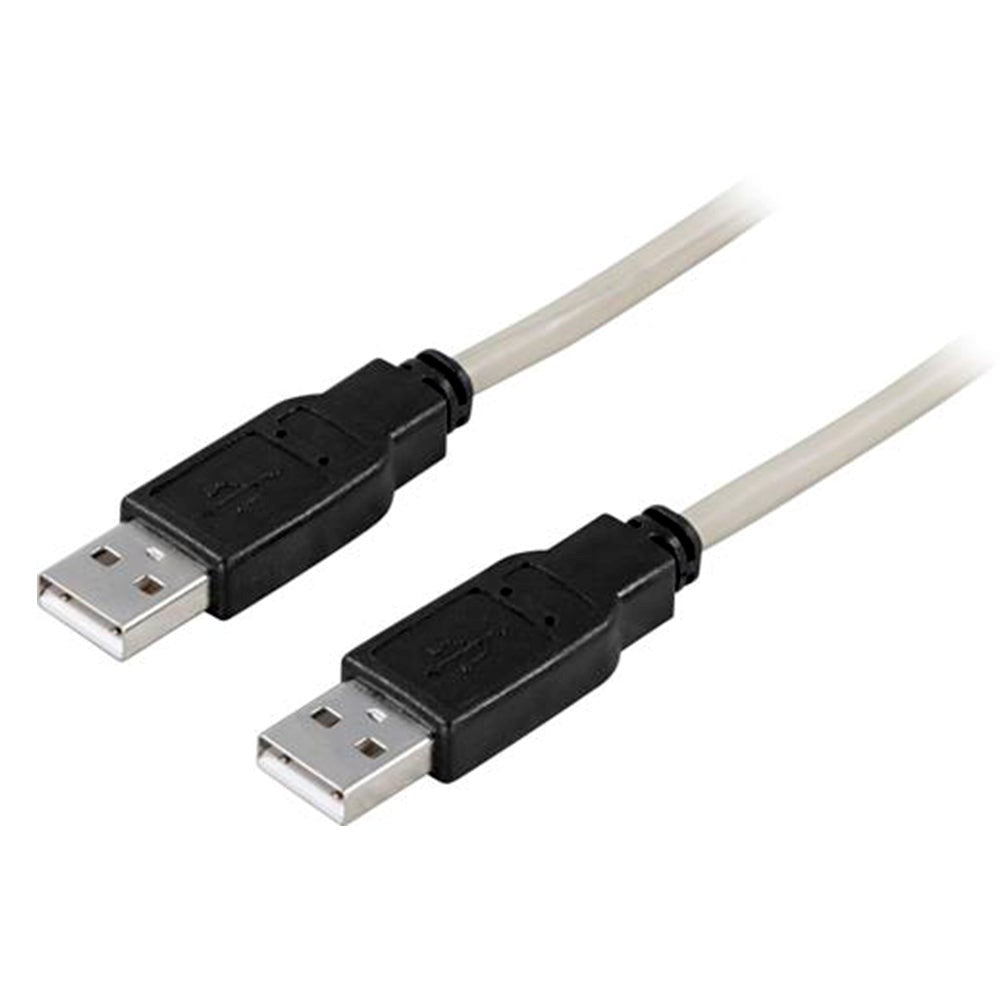 Deltaco USB-A 2.0 till USB-A 2.0 Kabel - 1 m. - Svart