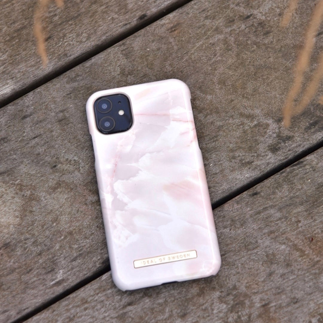 iPhone 12 / 12 Pro iDeal of Sweden Fashion Skal - Rose Pearl Marble