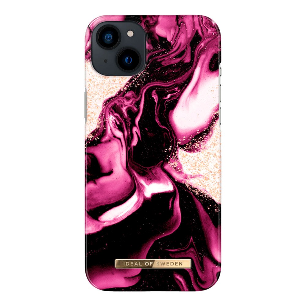 iPhone 14 Plus iDeal Of Sweden Fashion Skal - Golden Ruby Marble