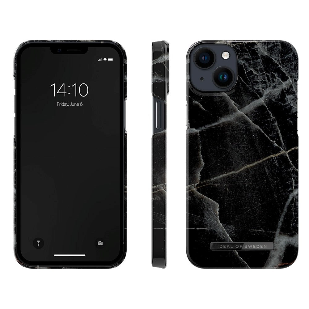 iPhone 14 Plus iDeal Of Sweden Fashion Skal - Black Thunder Marble