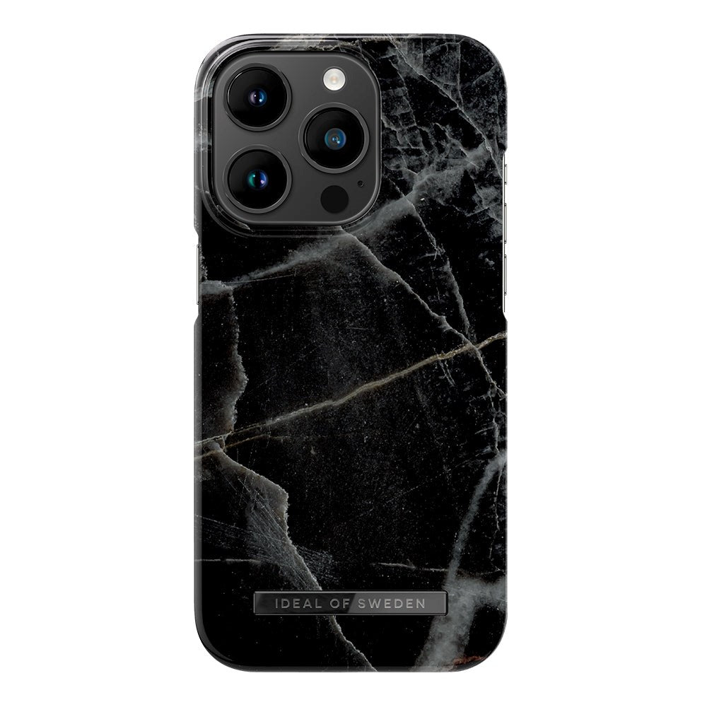 iPhone 14 Pro iDeal Of Sweden Fashion Skal - MagSafe-kompatibelt - Black Thunder Marble