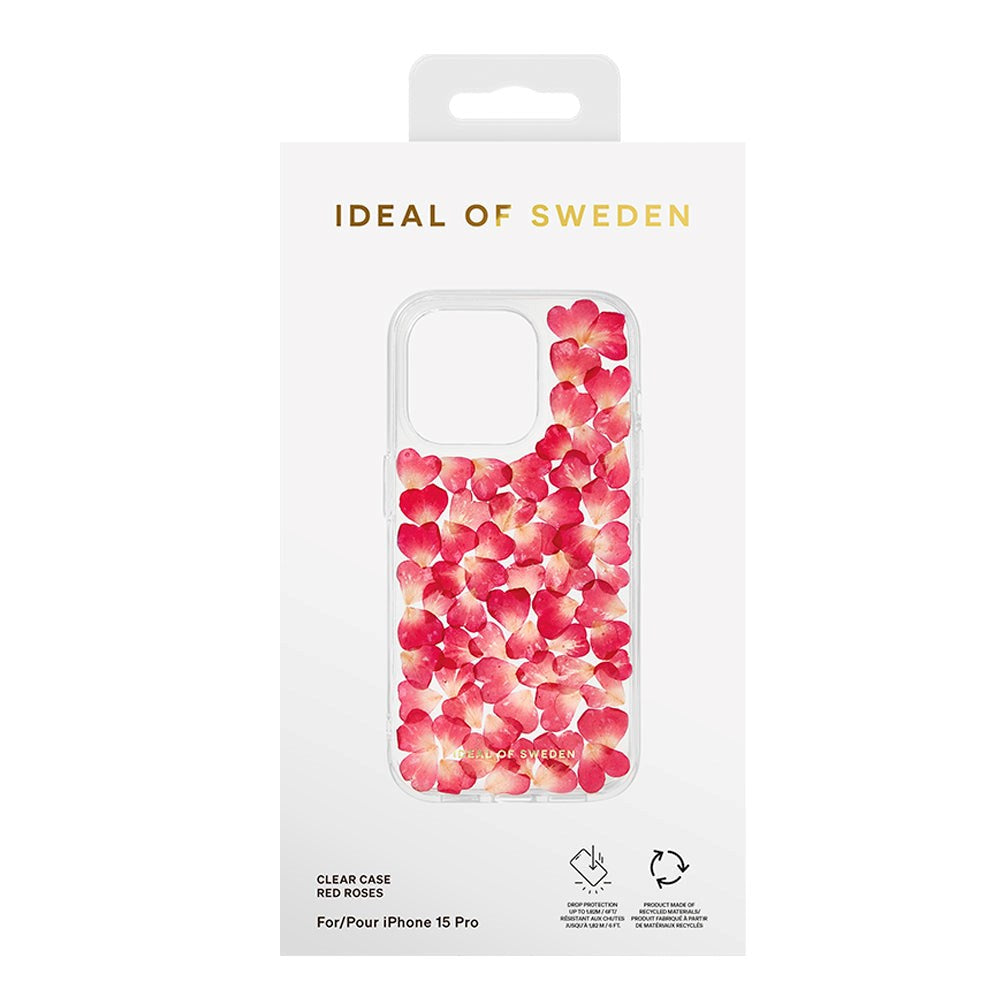 iPhone 15 Pro iDeal Of Sweden Clear Skal - Red Roses