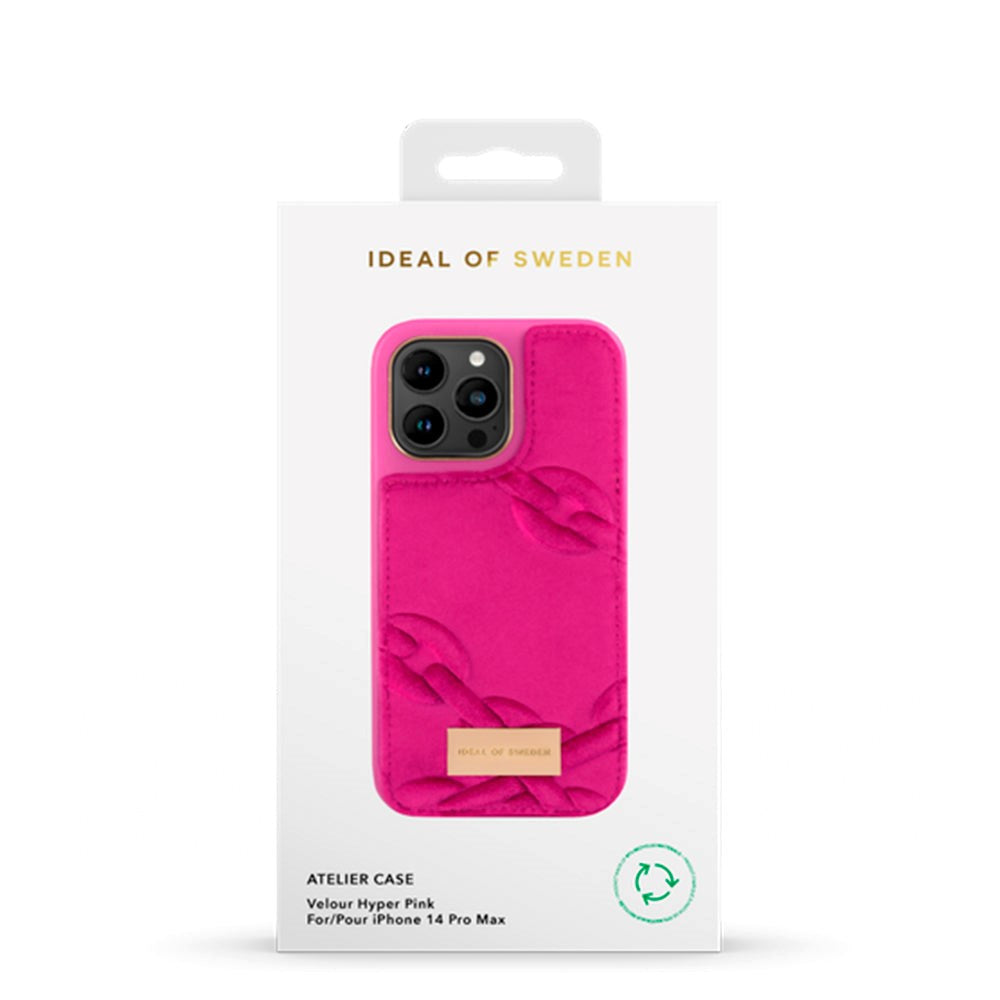 iDeal Of Sweden iPhone 14 Pro Max Fashion Case Atelier Skal - Velour Hyper Pink