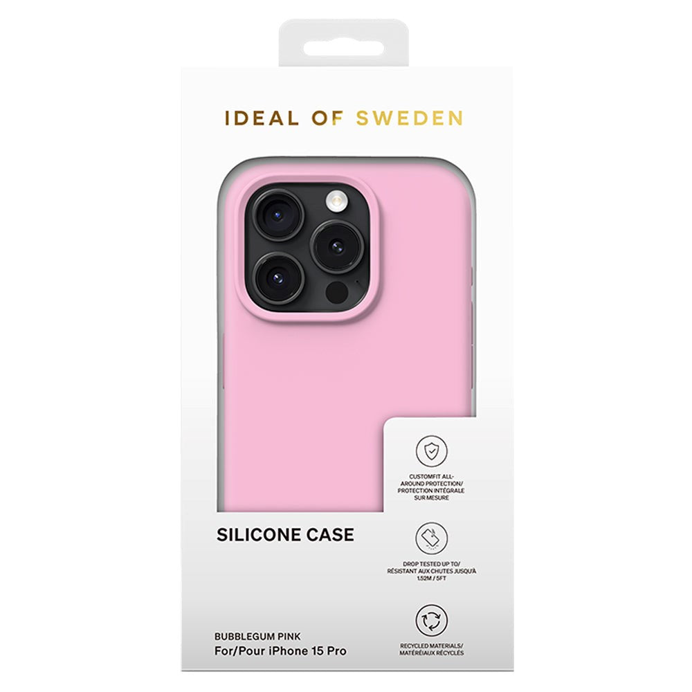 iDeal Of Sweden iPhone 15 Pro Silikonskal - Bubblegum Pink