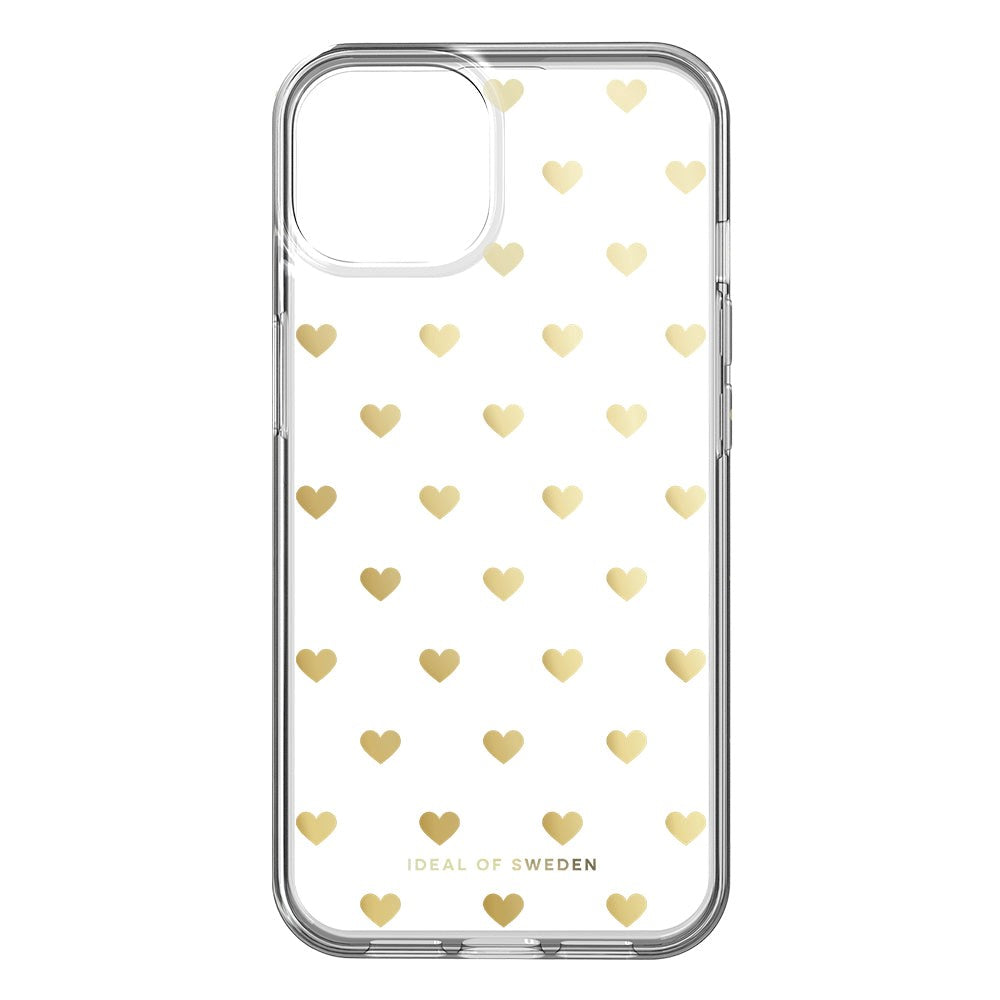 iPhone 14 / 13 iDeal Of Sweden Clear Skal - Golden Hearts