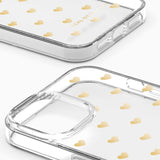 iPhone 14 / 13 iDeal Of Sweden Clear Skal - Golden Hearts