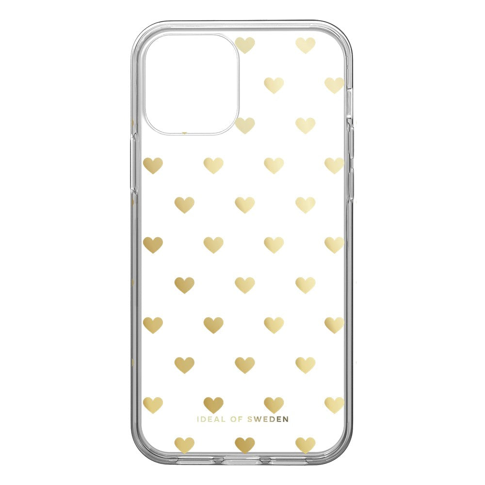 iPhone 12 / 12 Pro iDeal Of Sweden Clear Skal - Golden Hearts