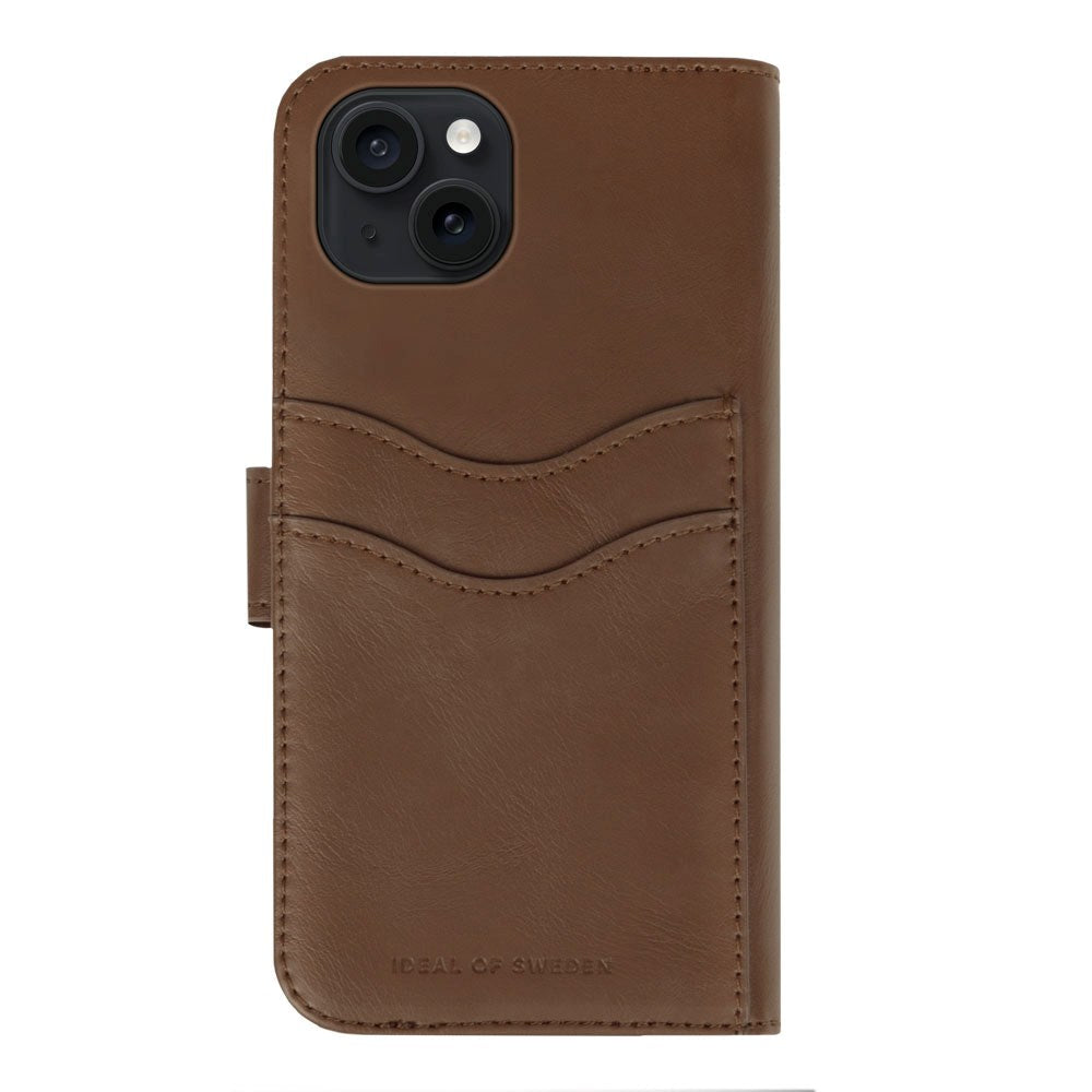 iPhone 15 Plus iDeal Of Sweden Magnet Wallet+ Plånboksfodral - Brun