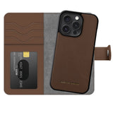 iPhone 15 Pro iDeal Of Sweden Magnet Wallet+ Plånboksfodral - Brun