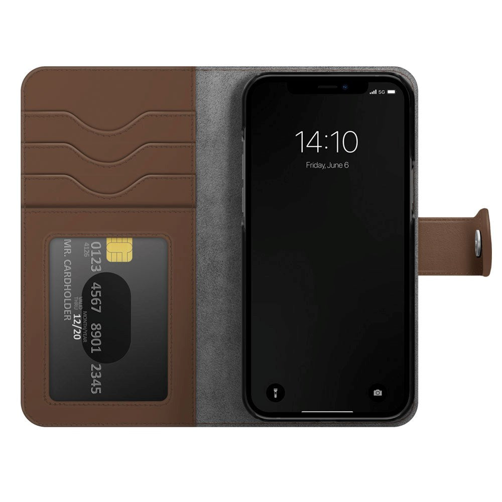 iPhone 12 / 12 Pro iDeal Of Sweden Magnet Wallet+ Plånboksfodral - Brun