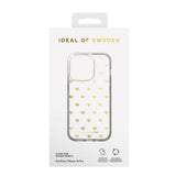 iPhone 14 Pro iDeal Of Sweden Clear Skal - Golden Hearts