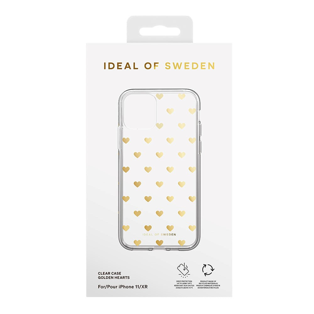 iPhone 11 iDeal Of Sweden Clear Skal - Golden Hearts