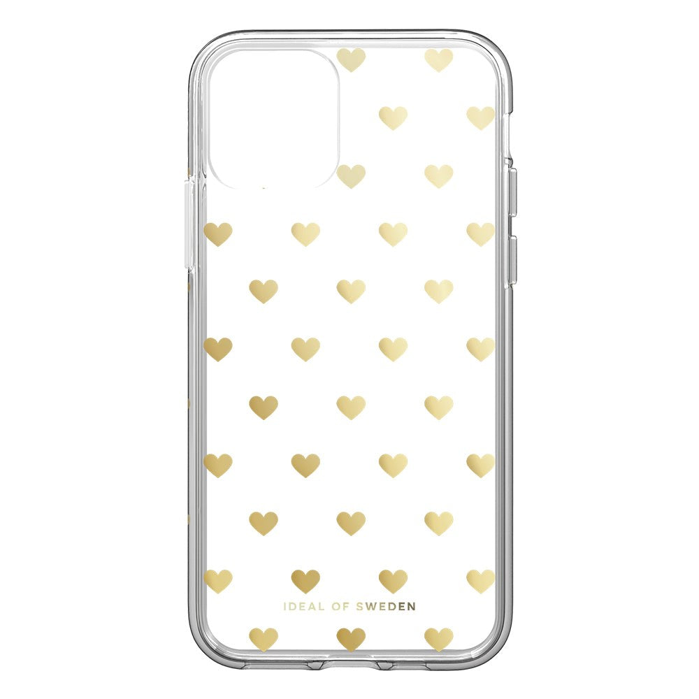 iPhone 11 iDeal Of Sweden Clear Skal - Golden Hearts