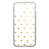 iPhone 11 iDeal Of Sweden Clear Skal - Golden Hearts