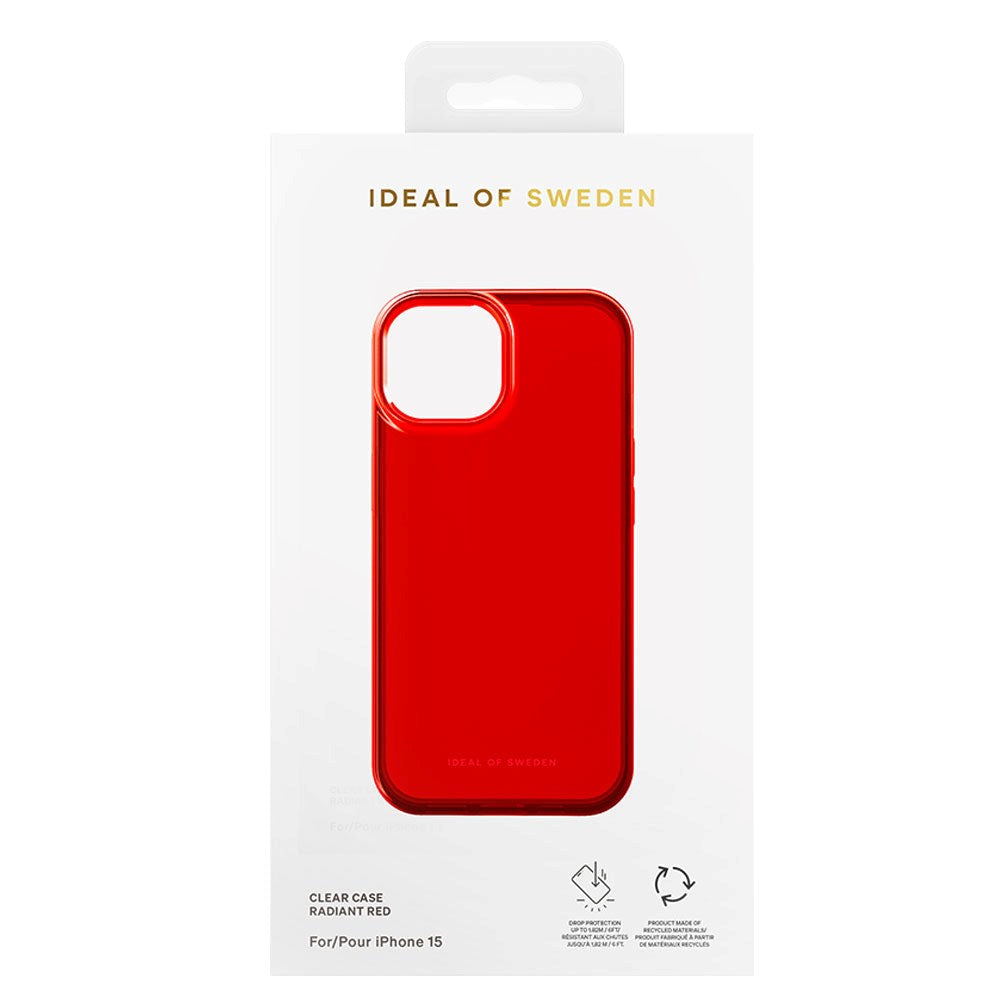 iPhone 15 iDeal Of Sweden Clear Skal - Radiant Red