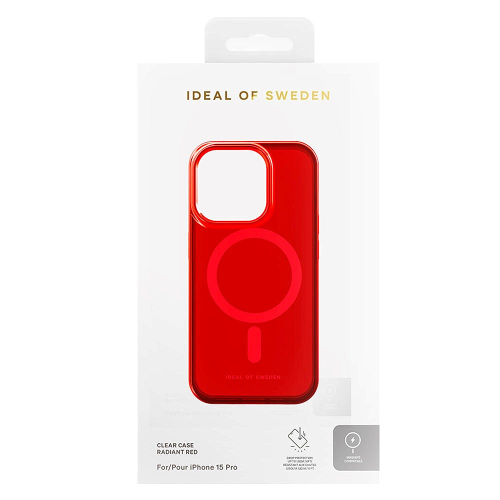 iPhone 15 Pro iDeal Of Sweden Clear Skal - MagSafe-Kompatibelt - Radiant Red