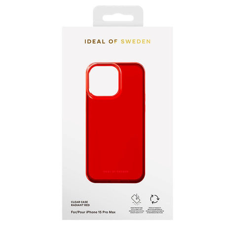 iPhone 15 Pro Max iDeal Of Sweden Clear Skal - Radiant Red