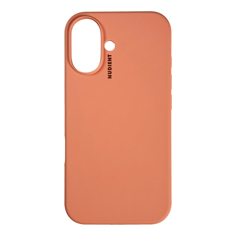 Nudient iPhone 16 Base Silikon Skal - Peach Orange