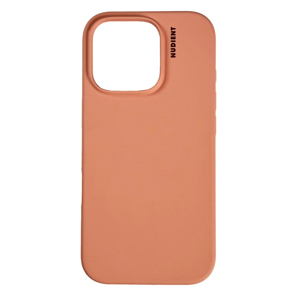Nudient iPhone 16 Pro Base Silikon Skal - Peach Orange