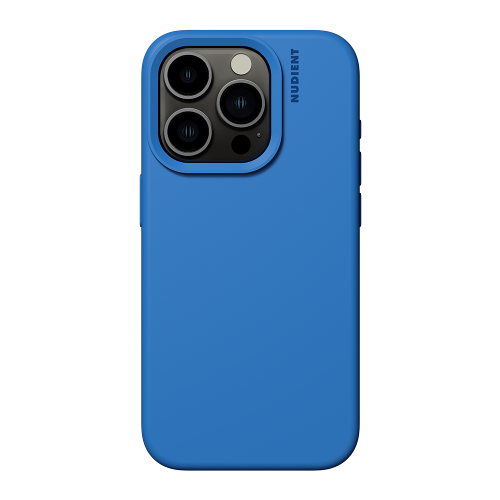 Nudient iPhone 15 Pro Base Silikon Skal - Vibrant Blue