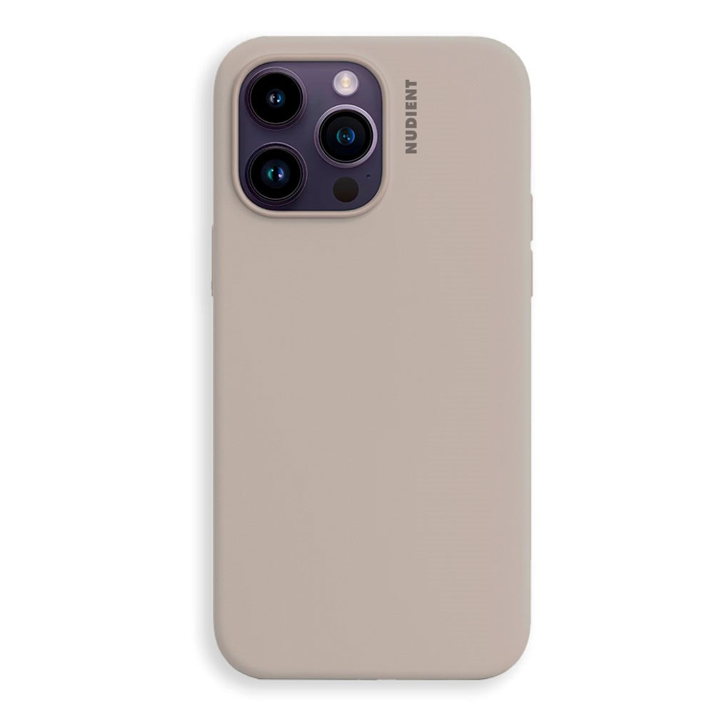 Nudient iPhone 14 Pro Base Silikon Skal - Stone Beige