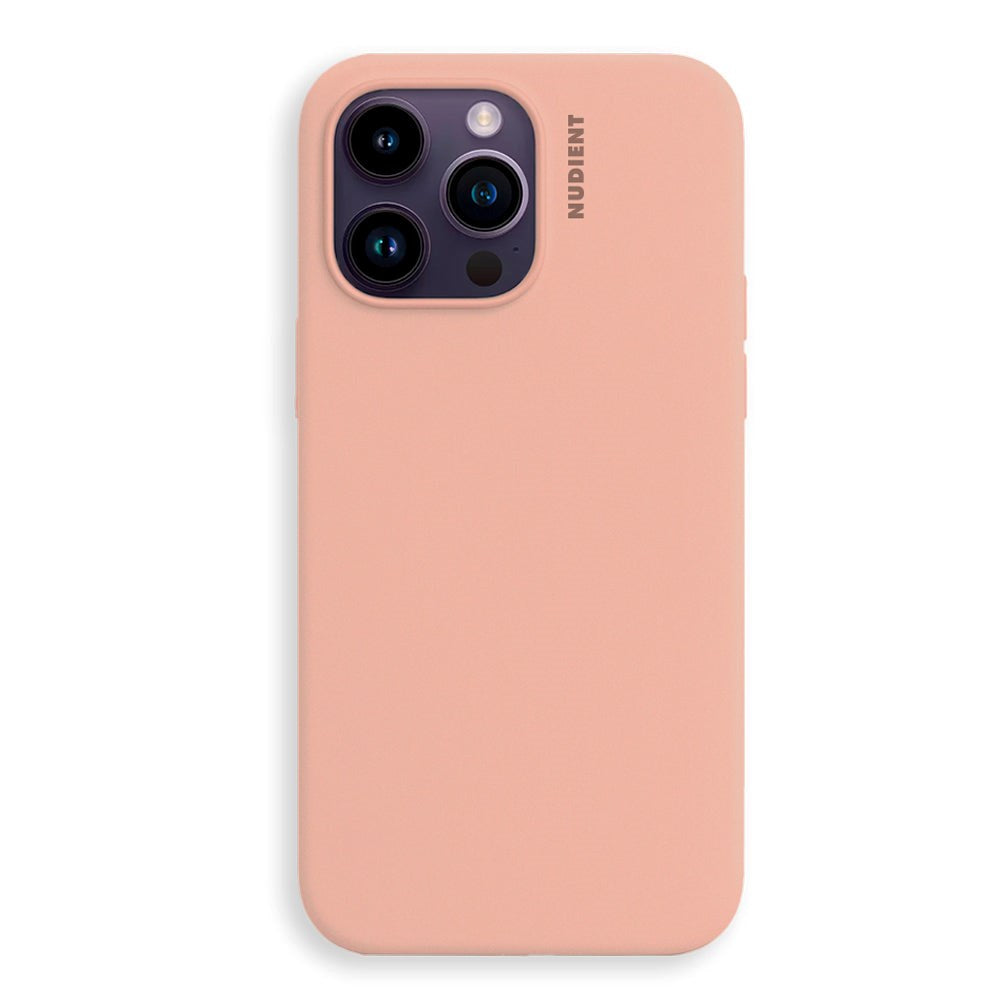 Nudient iPhone 14 Pro Base Silikon Skal - Peach Orange