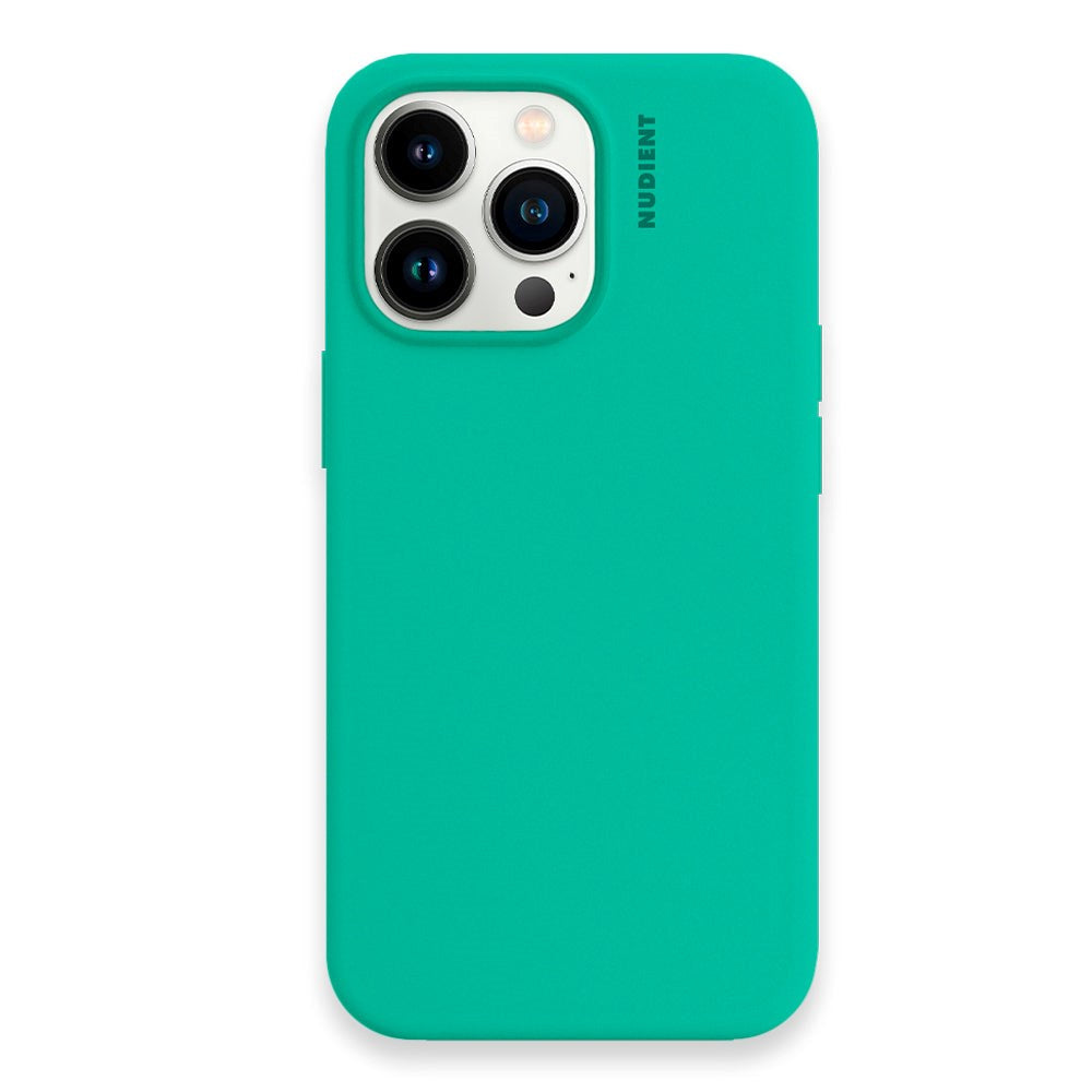 Nudient iPhone 13 Pro Base Silikon Skal - Mint Green