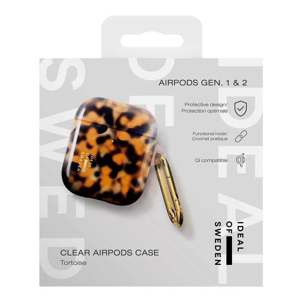 iDeal of Sweden AirPods (1. & 2. Gen.) Clear Case med Karbinhake - Tortoise