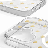 iPhone 16 iDeal Of Sweden Clear Skal - MagSafe Kompatibel - Golden Hearts