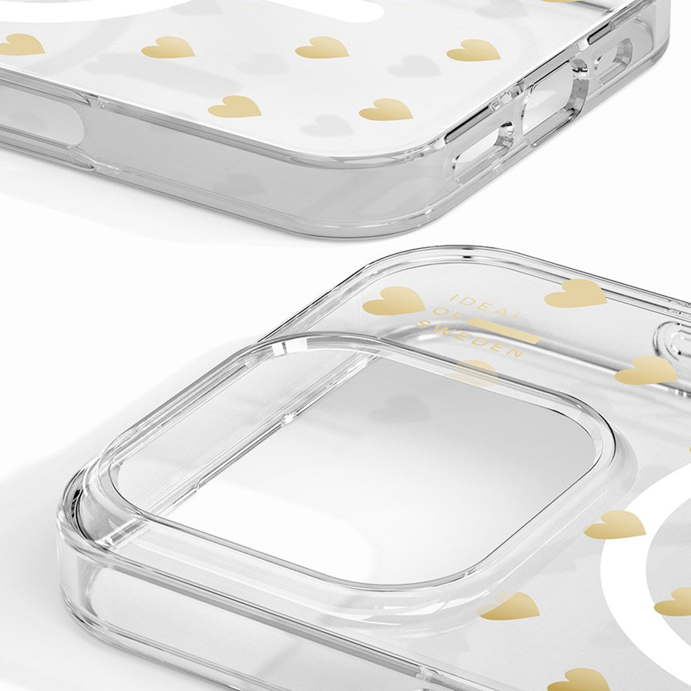 iPhone 16 Pro iDeal Of Sweden Clear Skal - MagSafe Kompatibel - Golden Hearts