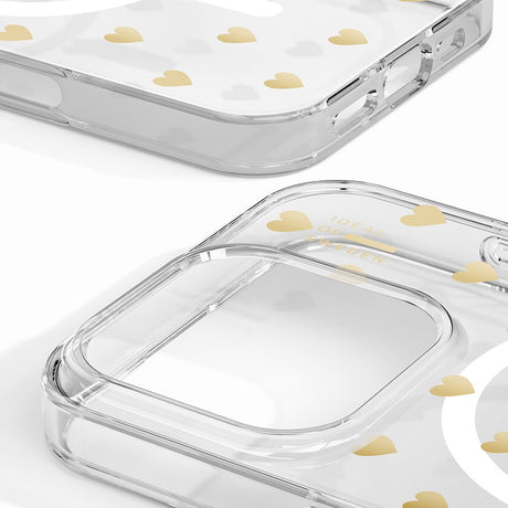 iPhone 16 Pro iDeal Of Sweden Clear Skal - MagSafe Kompatibel - Golden Hearts