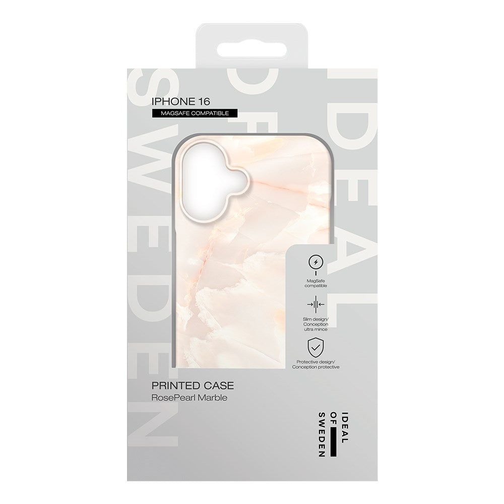 iPhone 16 iDeal Of Sweden Fashion Skal - MagSafe-Kompatibelt - Rose Pearl Marble