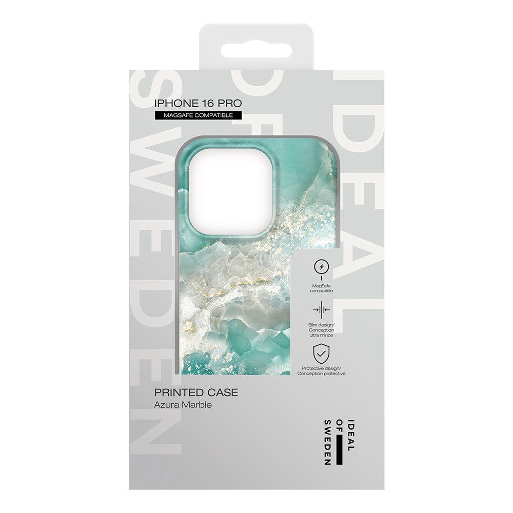 iPhone 16 Pro iDeal Of Sweden Fashion Skal - MagSafe-Kompatibelt - Azura Marble