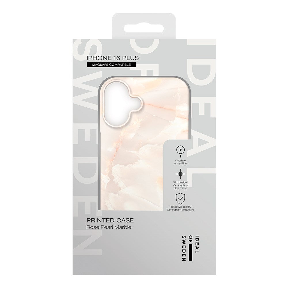 iPhone 16 Plus iDeal Of Sweden Fashion Skal - MagSafe-Kompatibelt - Rose Pearl Marble