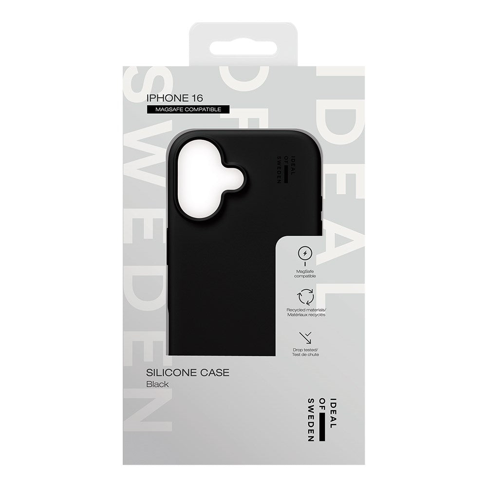 iPhone 16 iDeal Of Sweden Silicone Skal - MagSafe-Kompatibelt - Black